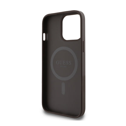 iPhone 14 Pro Max Kılıf Guess Orjinal Lisanslı M-safe Şarj Özellikli 4G Desen Yazı Logolu Kılıf