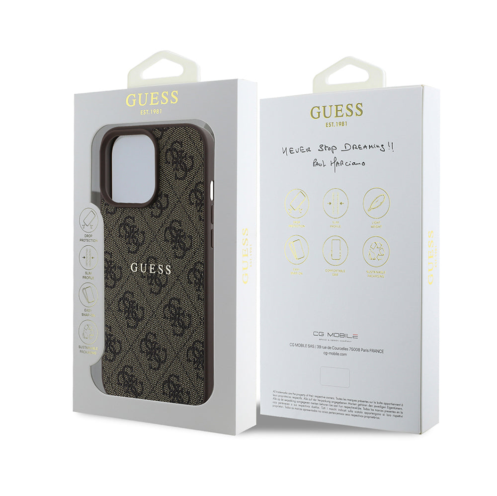 iPhone 14 Pro Max Kılıf Guess Orjinal Lisanslı M-safe Şarj Özellikli 4G Desen Yazı Logolu Kılıf