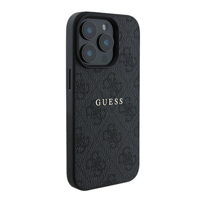 Apple iPhone 14 Pro Max Kılıf Guess Orjinal Lisanslı Magsafe Şarj Özellikli 4G Desen Yazı Logolu Kapak Pembe