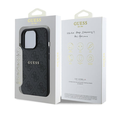 Apple iPhone 14 Pro Max Kılıf Guess Orjinal Lisanslı Magsafe Şarj Özellikli 4G Desen Yazı Logolu Kapak Pembe
