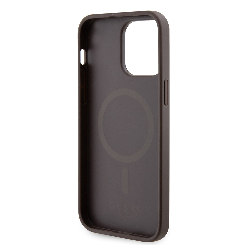 iPhone 14 Pro Max Kılıf Guess Orjinal Lisanslı M-safe Şarj Özellikli 4G Şerit Tasarımlı Printed Kılıf