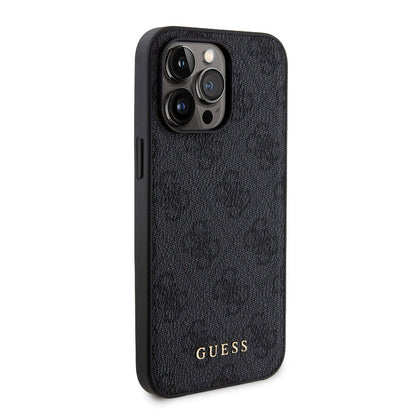 iPhone 14 Pro Max Kılıf Guess Orjinal Lisanslı M-safe Şarj Özellikli Yazı Logolu 4G Desenli Kılıf + Powerbank 5000mAh 2in1 Set