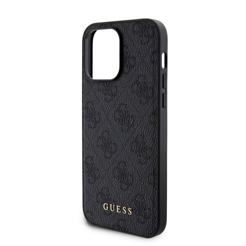 iPhone 14 Pro Max Kılıf Guess Orjinal Lisanslı M-safe Şarj Özellikli Yazı Logolu 4G Desenli Kılıf + Powerbank 5000mAh 2in1 Set