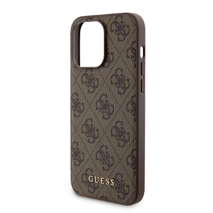 iPhone 14 Pro Max Kılıf Guess Orjinal Lisanslı M-safe Şarj Özellikli Yazı Logolu 4G Desenli Kılıf + Powerbank 5000mAh 2in1 Set