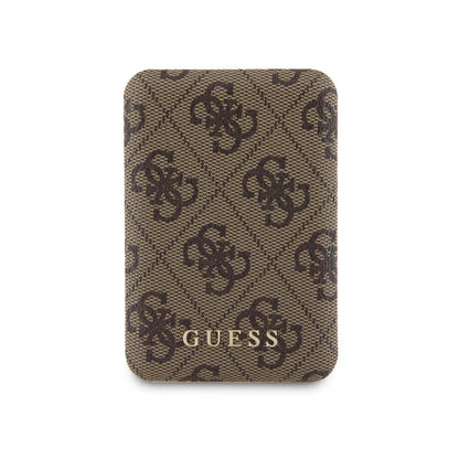 iPhone 14 Pro Max Kılıf Guess Orjinal Lisanslı M-safe Şarj Özellikli Yazı Logolu 4G Desenli Kılıf + Powerbank 5000mAh 2in1 Set