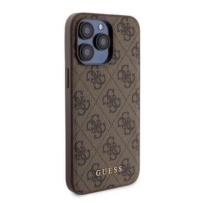 iPhone 14 Pro Max Kılıf Guess Orjinal Lisanslı M-safe Şarj Özellikli Yazı Logolu 4G Desenli Kılıf + Powerbank 5000mAh 2in1 Set