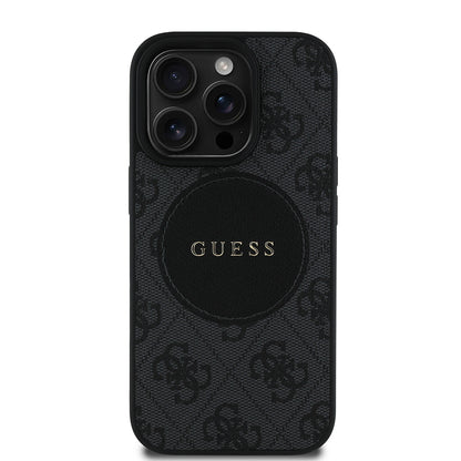 iPhone 14 Pro Max Kılıf Guess Orjinal Lisanslı M-safe Şarj Özellikli Yazı Logolu Circle Classic Kılıf