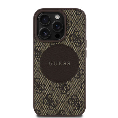 iPhone 14 Pro Max Kılıf Guess Orjinal Lisanslı M-safe Şarj Özellikli Yazı Logolu Circle Classic Kılıf