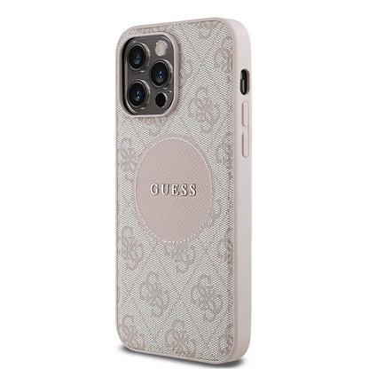 iPhone 14 Pro Max Kılıf Guess Orjinal Lisanslı M-safe Şarj Özellikli Yazı Logolu Circle Classic Kılıf