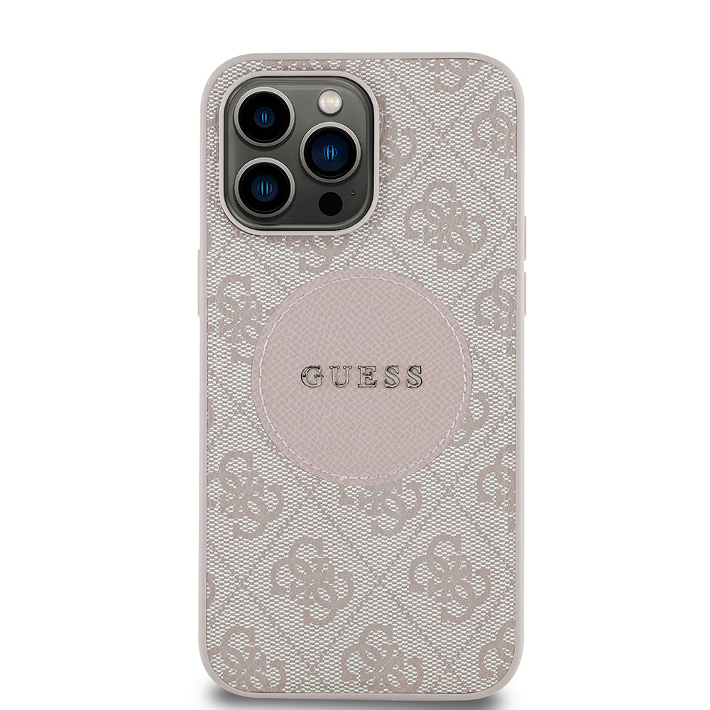 iPhone 14 Pro Max Kılıf Guess Orjinal Lisanslı M-safe Şarj Özellikli Yazı Logolu Circle Classic Kılıf