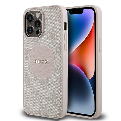 iPhone 14 Pro Max Kılıf Guess Orjinal Lisanslı M-safe Şarj Özellikli Yazı Logolu Circle Classic Kılıf