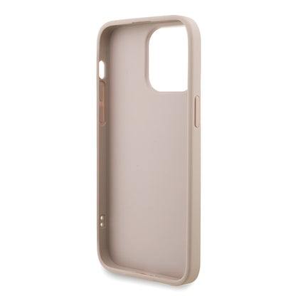 iPhone 14 Pro Max Kılıf Guess Orjinal Lisanslı PU Deri Bilek Askı İpli Metal Büyük 4G ve Yazı Logolu Kılıf