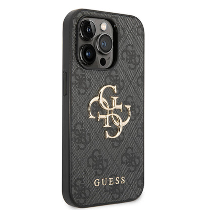 iPhone 14 Pro Max Kılıf GUESS PU Deri Büyük Metal Logo Dizaynlı Kılıf