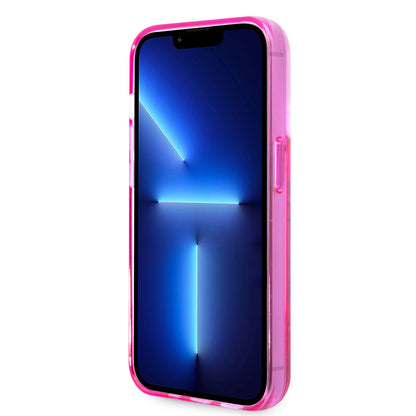 iPhone 14 Pro Max Kılıf GUESS Transparan Sıvılı Simli Dizayn Kılıf