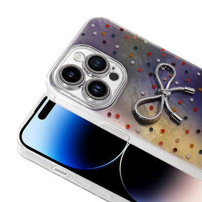Apple iPhone 14 Pro Max Kılıf Kamera Korumalı Figürlü Zore Ponti Silikon Kapak Açık Pembe
