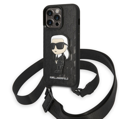 iPhone 14 Pro Max Kılıf Karl Lagerfeld Boyun Askılı Karl Dizayn Kılıf