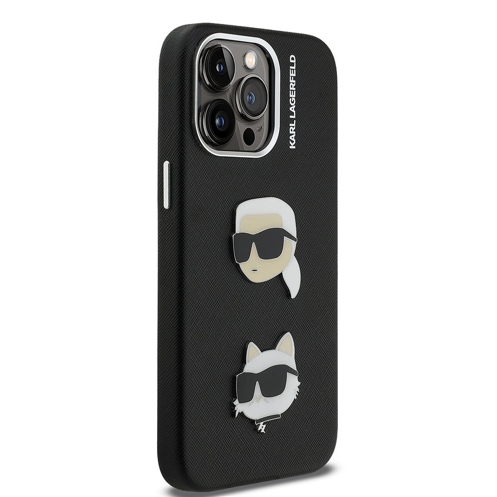 iPhone 14 Pro Max Kılıf Karl Lagerfeld Orjinal Lisanslı K&C Heads Pin Kılıf