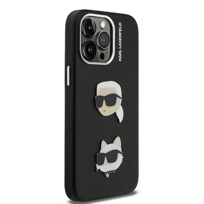 iPhone 14 Pro Max Kılıf Karl Lagerfeld Orjinal Lisanslı K&C Heads Pin Kılıf