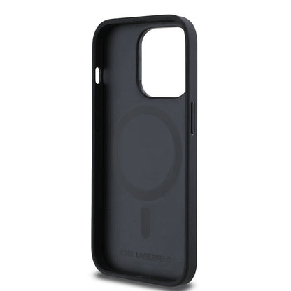 iPhone 14 Pro Max Kılıf Karl Lagerfeld Orjinal Lisanslı M-safe Şarj Özellikli KL Yazılı Hot Stamp Kılıf