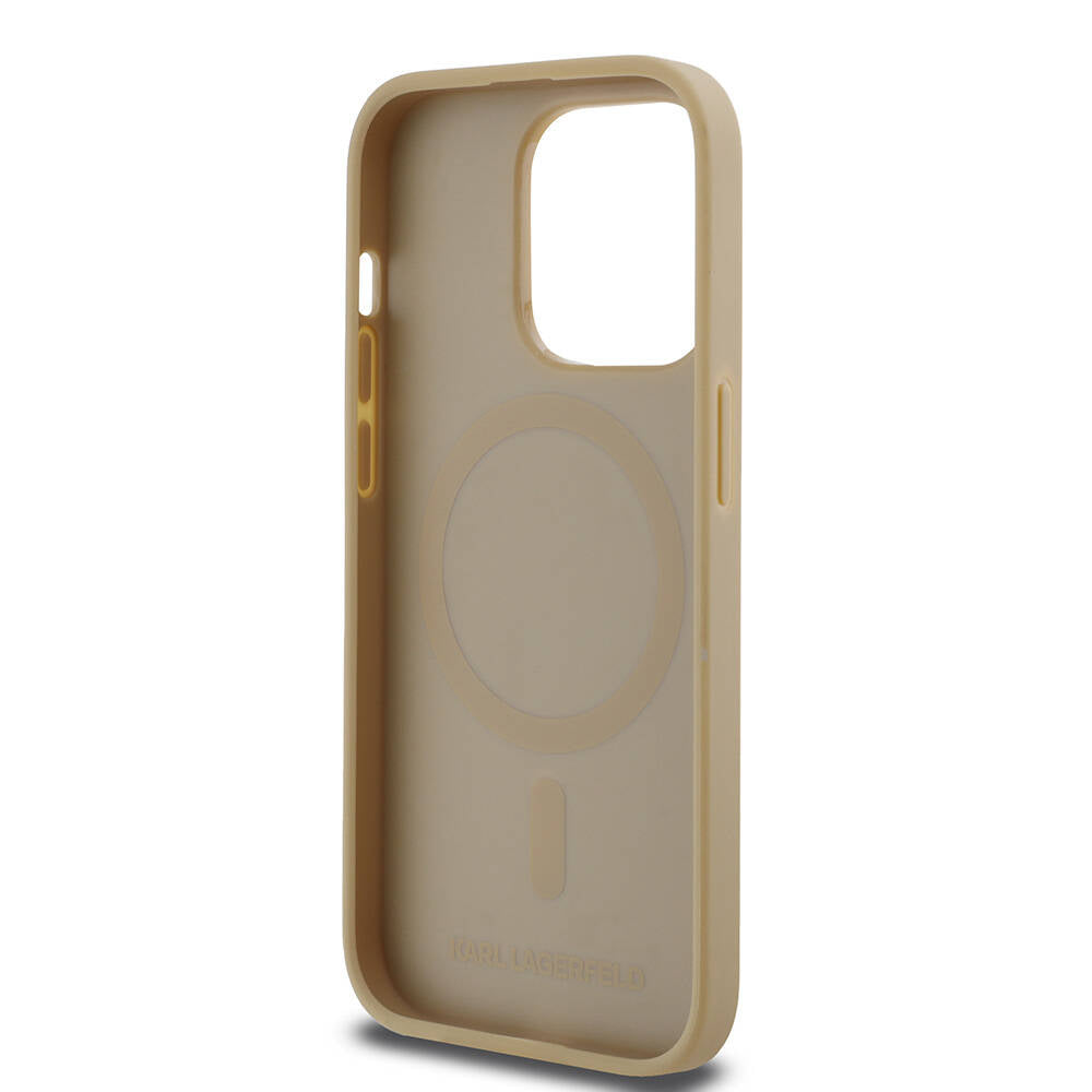 iPhone 14 Pro Max Kılıf Karl Lagerfeld Orjinal Lisanslı M-safe Şarj Özellikli KL Yazılı Hot Stamp Kılıf