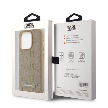 iPhone 14 Pro Max Kılıf Karl Lagerfeld Orjinal Lisanslı M-safe Şarj Özellikli KL Yazılı Hot Stamp Kılıf