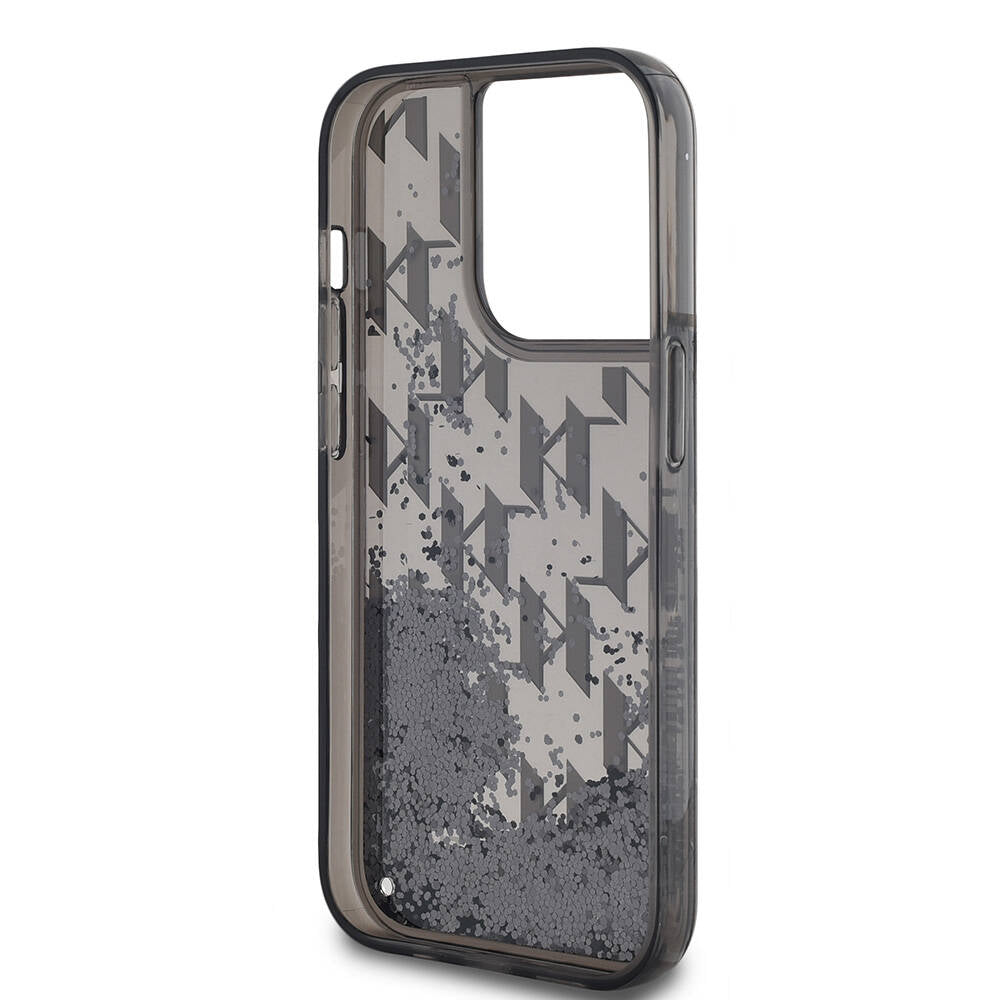 iPhone 14 Pro Max Kılıf Karl Lagerfeld Orjinal Lisanslı Simli KL Yazılı Monogram Gradıent Kılıf