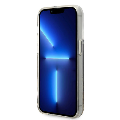 iPhone 14 Pro Max Kılıf Karl Lagerfeld Sıvılı Simli Gatsby Dizayn Kılıf