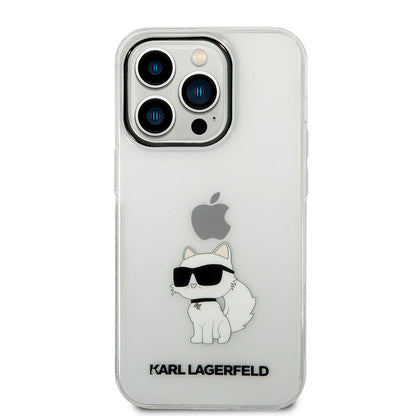 iPhone 14 Pro Max Kılıf Karl Lagerfeld Transparan Choupette Dizayn Kılıf