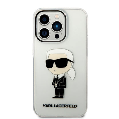 iPhone 14 Pro Max Kılıf Karl Lagerfeld Transparan İkonik Karl Dizayn Kılıf