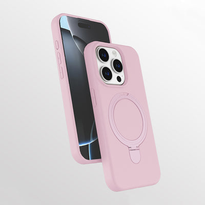 Apple iPhone 14 Pro Max Kılıf M-safe Şarj Özellikli Standlı Zore Samara Kapak Desert Gold