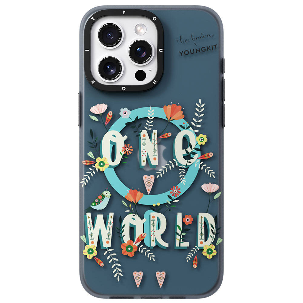 iPhone 14 Pro Max Kılıf M-safe Şarj Özellikli Bee Brown Tasarımlı Youngkit Colorful Life Serisi Kılıf