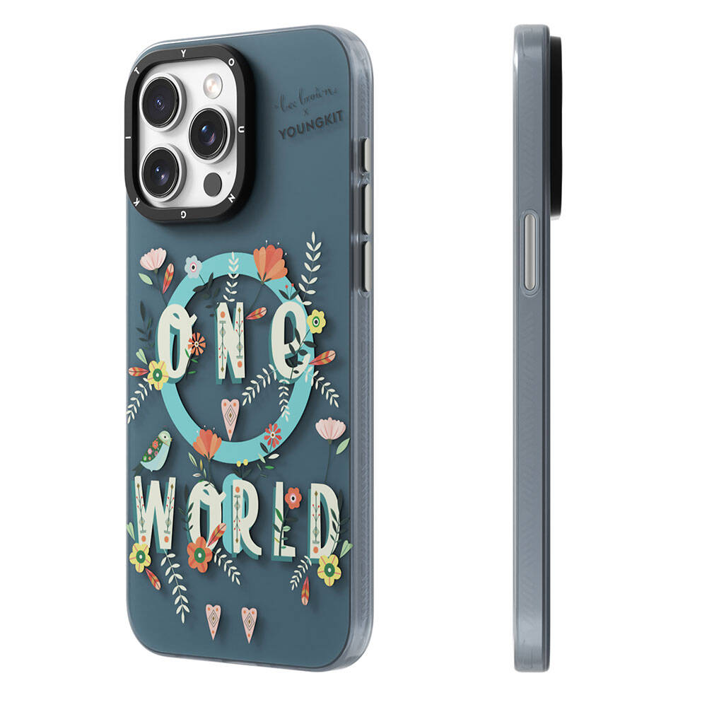 iPhone 14 Pro Max Kılıf M-safe Şarj Özellikli Bee Brown Tasarımlı Youngkit Colorful Life Serisi Kılıf