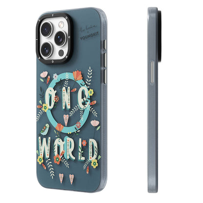 iPhone 14 Pro Max Kılıf M-safe Şarj Özellikli Bee Brown Tasarımlı Youngkit Colorful Life Serisi Kılıf