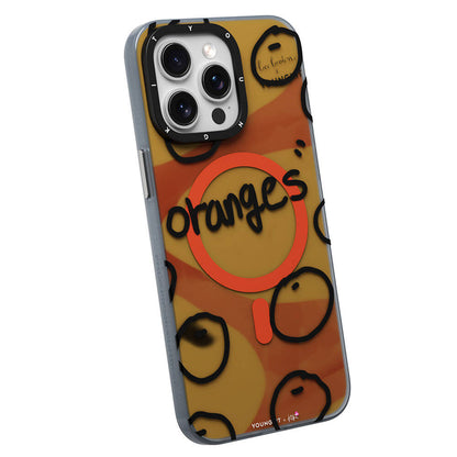 iPhone 14 Pro Max Kılıf M-safe Şarj Özellikli Bee Brown Tasarımlı Youngkit Funny Serisi Kılıf