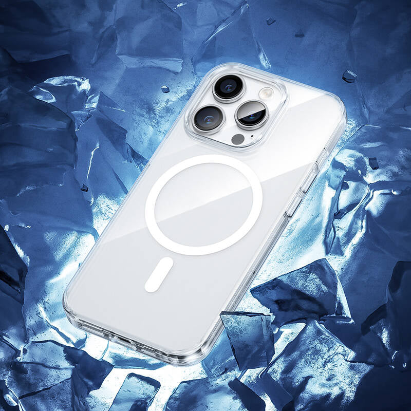 Apple iPhone 14 Pro Max Kılıf Magsafe Şarj Özellikli Benks 1.8mm Ultra İnce Şeffaf Kapak Renksiz