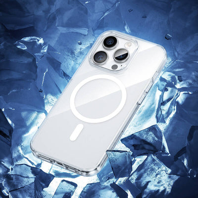 Apple iPhone 14 Pro Max Kılıf Magsafe Şarj Özellikli Benks 1.8mm Ultra İnce Şeffaf Kapak Renksiz