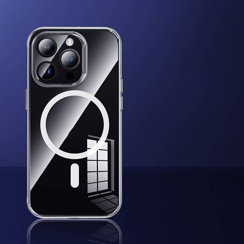 iPhone 14 Pro Max Kılıf M-safe Şarj Özellikli Benks 1.8mm Ultra İnce Şeffaf Kılıf