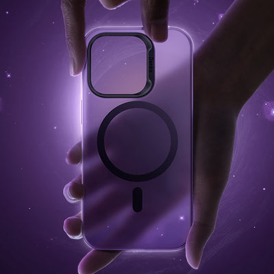 Apple iPhone 14 Pro Max Kılıf Magsafe Şarj Özellikli Benks Lucid Armor Kapak Derin Mor