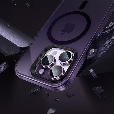 Apple iPhone 14 Pro Max Kılıf Magsafe Şarj Özellikli Benks Lucid Armor Kapak Derin Mor