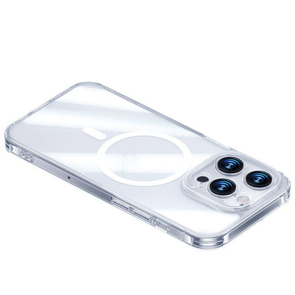 iPhone 14 Pro Max Kılıf M-safe Şarj Özellikli Benks Magnetic Shiny Glass Serisi Kılıf