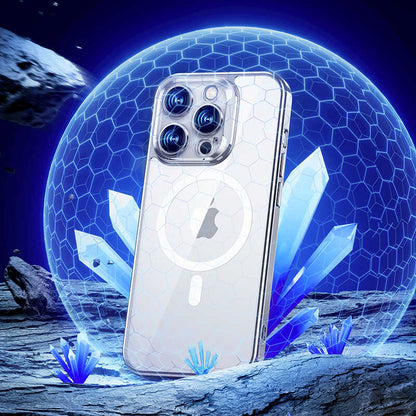 iPhone 14 Pro Max Kılıf M-safe Şarj Özellikli Cam Yüzey Ekran Koruyuculu Benks Electroplated Kılıf