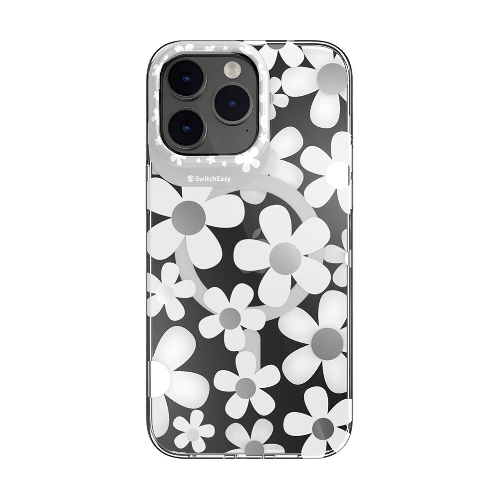 iPhone 14 Pro Max Kılıf M-safe Şarj Özellikli Çift IMD Baskılı Lisanslı Switcheasy Artist-M Fleur Kılıf