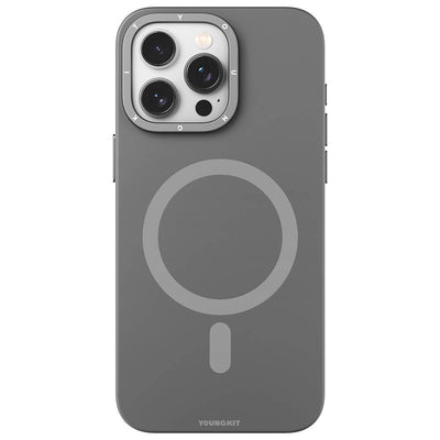 Apple iPhone 14 Pro Max Kılıf Magsafe Şarj Özellikli Çizilmeye ve Aşınmaya Dayanıklı Youngkit Velvet Serisi Kapak Pembe