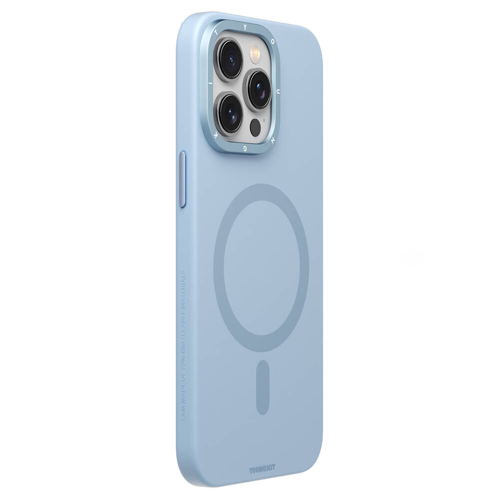 Apple iPhone 14 Pro Max Kılıf Magsafe Şarj Özellikli Çizilmeye ve Aşınmaya Dayanıklı Youngkit Velvet Serisi Kapak Pembe