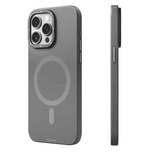 iPhone 14 Pro Max Kılıf M-safe Şarj Özellikli Çizilmeye ve Aşınmaya Dayanıklı Youngkit Velvet Serisi Kılıf