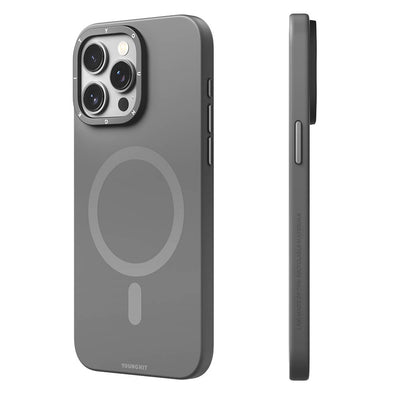 Apple iPhone 14 Pro Max Kılıf Magsafe Şarj Özellikli Çizilmeye ve Aşınmaya Dayanıklı Youngkit Velvet Serisi Kapak Pembe