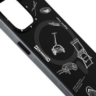Apple iPhone 14 Pro Max Kılıf Magsafe Şarj Özellikli Desenli Youngkit Plaything Serisi Kapak Mor