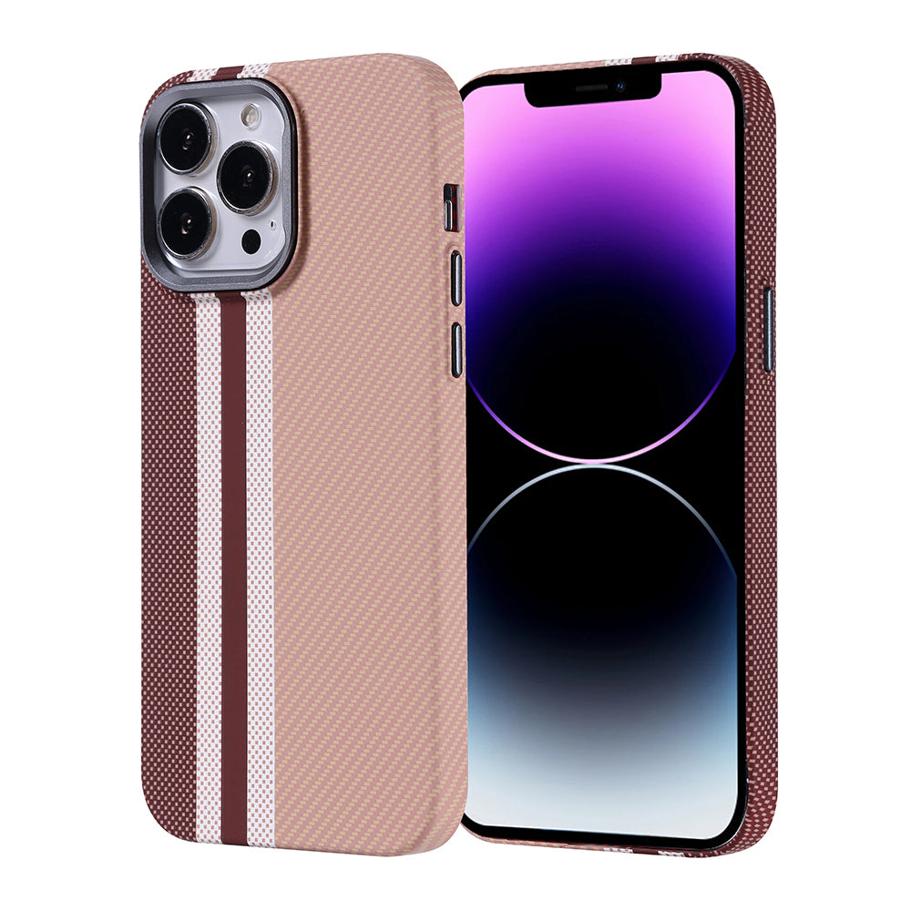 Apple iPhone 14 Pro Max Kılıf M-safe Şarj Özellikli Karbon Fiber Görünümlü Zore Nekst Kapak Siyah