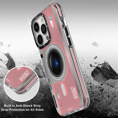 Apple iPhone 14 Pro Max Kılıf Magsafe Şarj Özellikli Lens Figürlü YoungKit Art Film Serisi Kapak Siyah