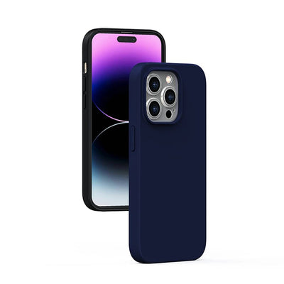 Apple iPhone 14 Pro Max Kılıf Magsafe Şarj Özellikli Liquid Silikon Recci Mousse Serisi Kapak Mavi